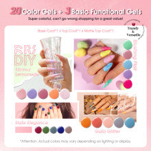 20+3 Nude Colors Nial Gel Polish Set