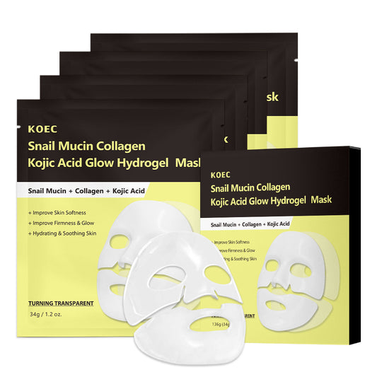 SNAIL MUCIN COLLAGEN KOJIC ACID GLOW HYDROGEL MASK