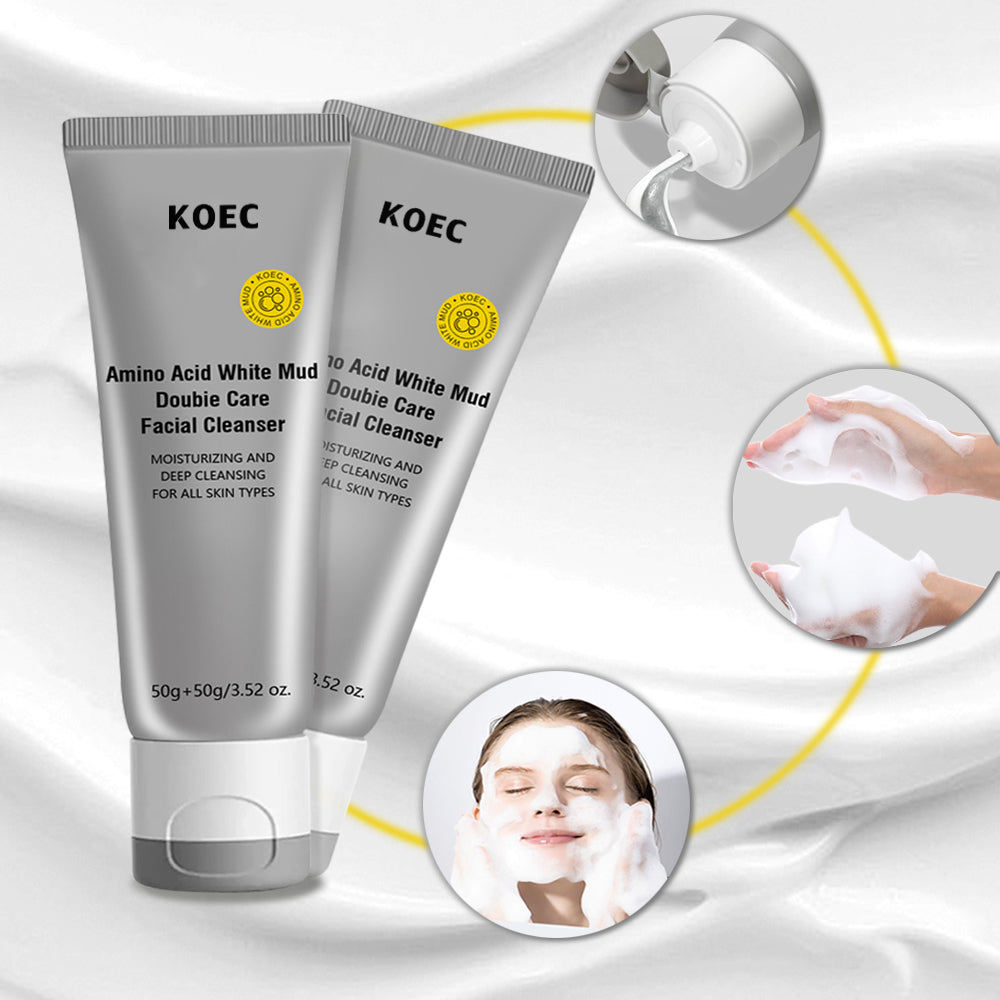 KOEC Amino Acid White Mud Double Care Facial Cleanser