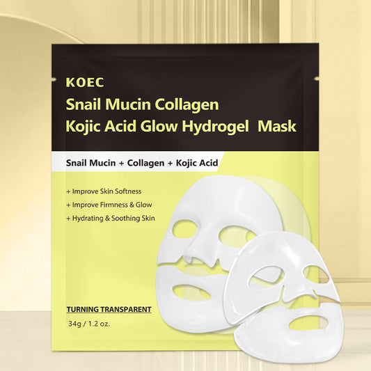SNAIL MUCIN COLLAGEN KOJIC ACID GLOW HYDROGEL MASK