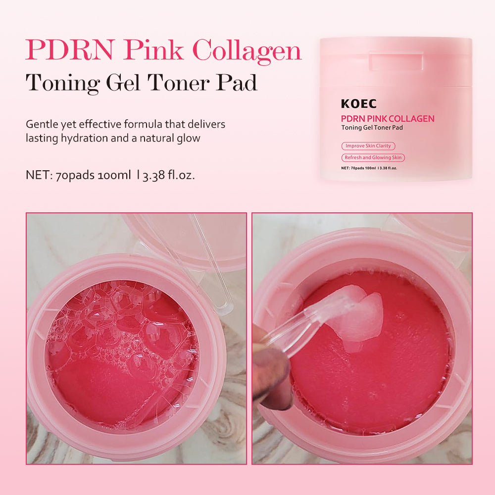 PDRN Pink Collagen Tonning Toner Pads