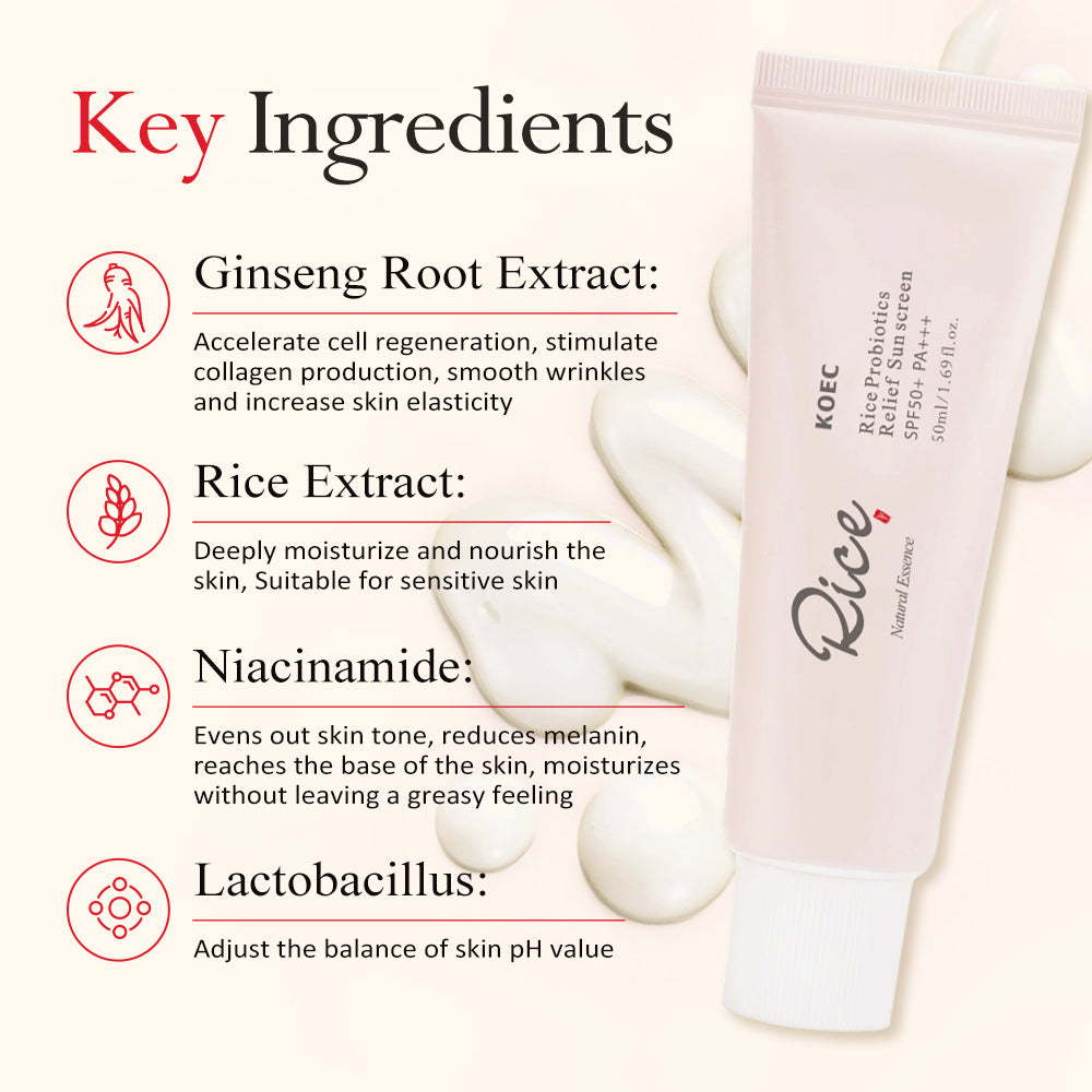 Rice Probiotics Relief Sunscreen