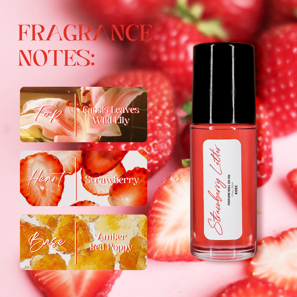 KOEC Perfume Roll On Oil Strawberry Letter