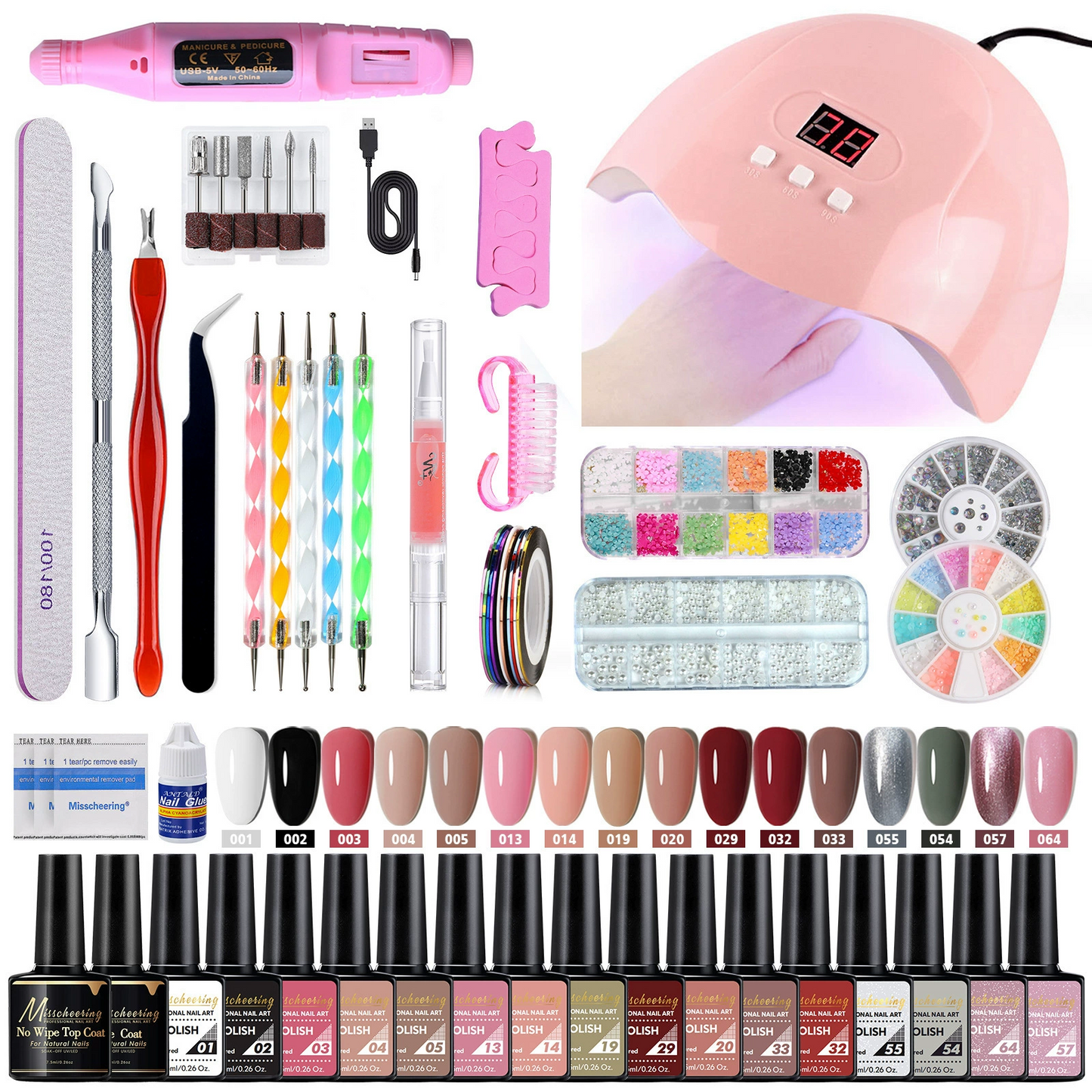 Nails Supplies Salon Tools Nail Art Kits Professional Set Accessories Manicure & Pedicure Set
